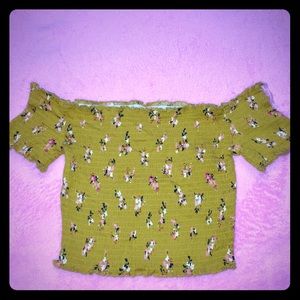 Off the shoulder crop top